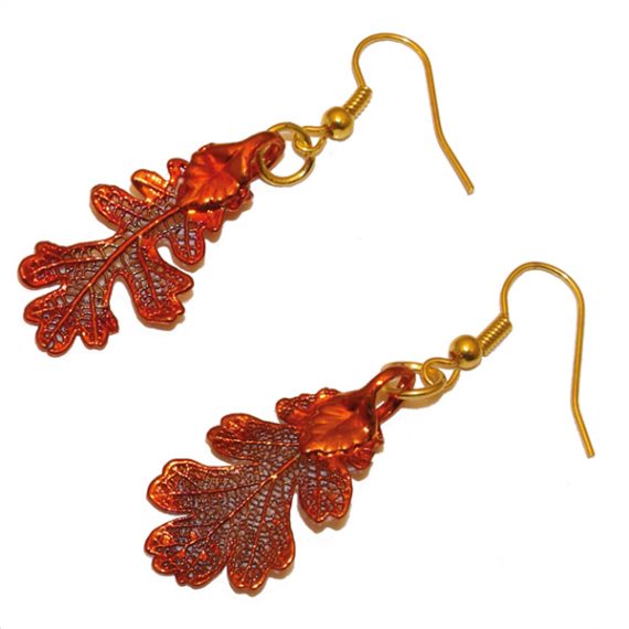 Oak Copper Earrings