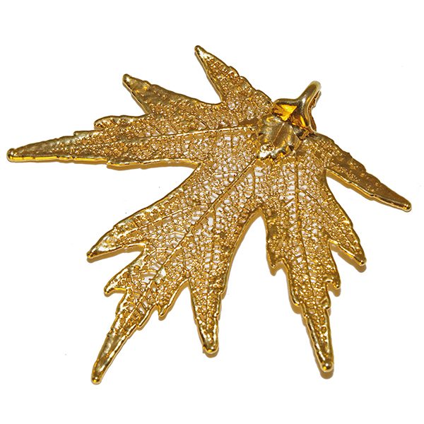 Gold Silver-Maple Pendant