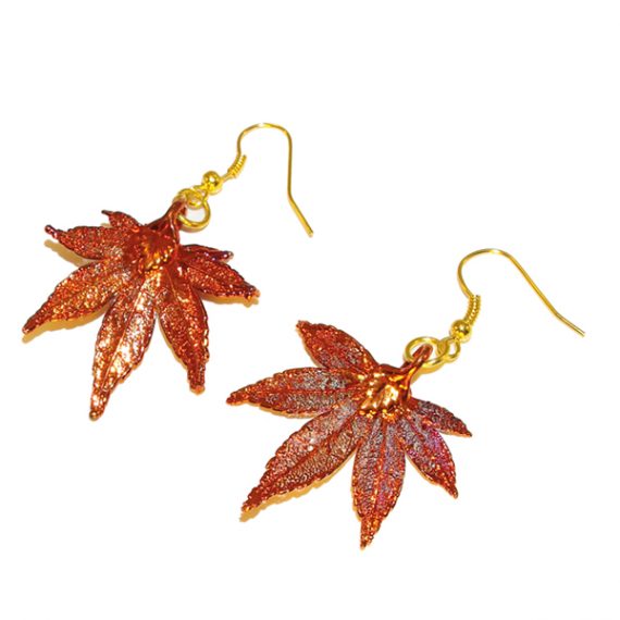 Japanese Maple Earrings Copper