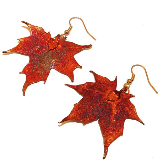 Canadian Maple Earrings Copper
