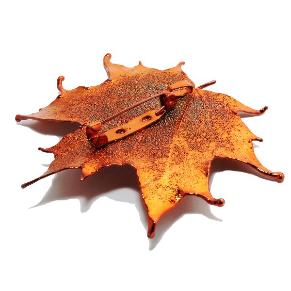 Brooch Canadian Maple Copper back